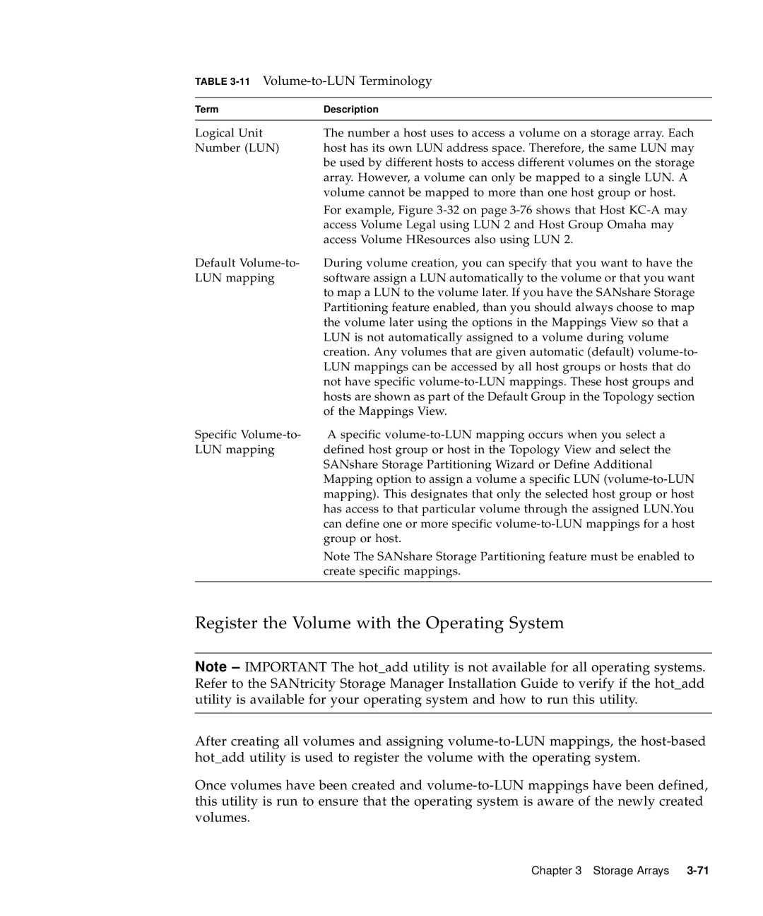 Sun Microsystems 5310 NAS manual Register the Volume with the Operating System 