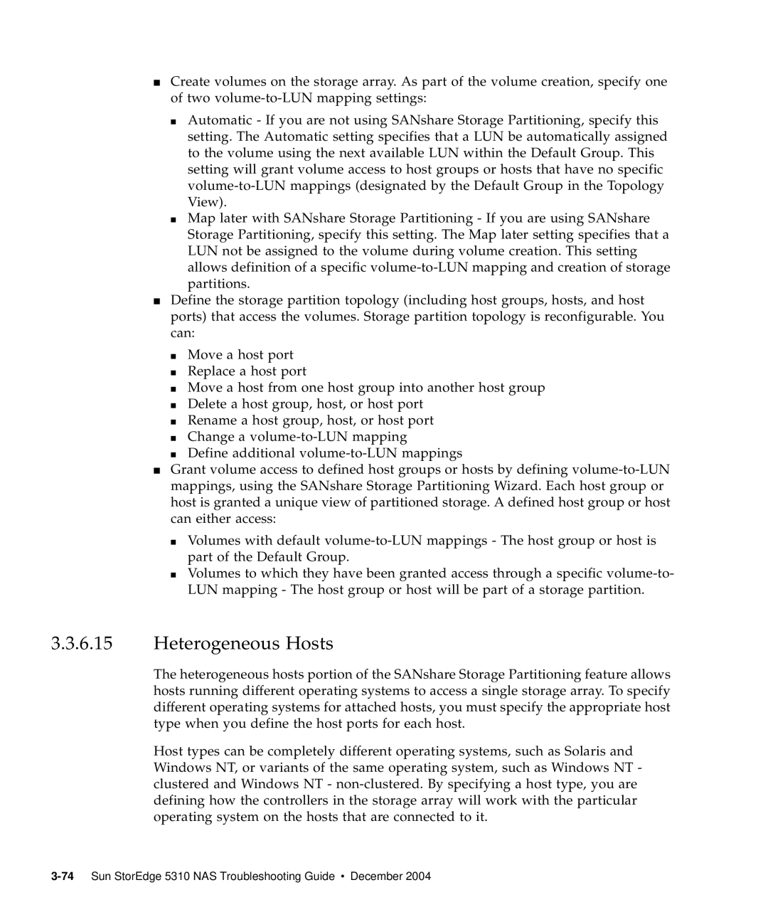 Sun Microsystems 5310 NAS manual Heterogeneous Hosts 