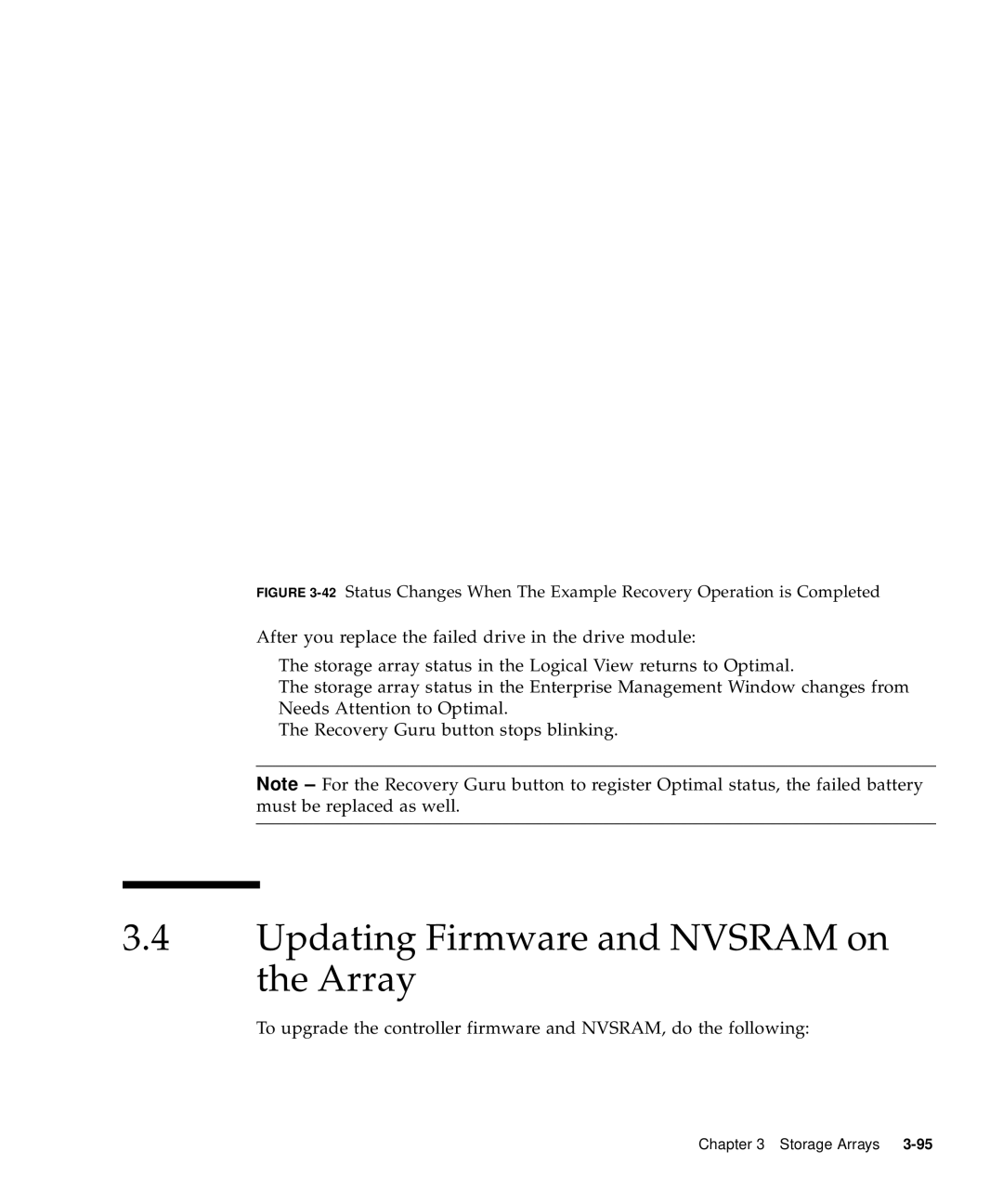 Sun Microsystems 5310 NAS manual Updating Firmware and Nvsram on the Array 