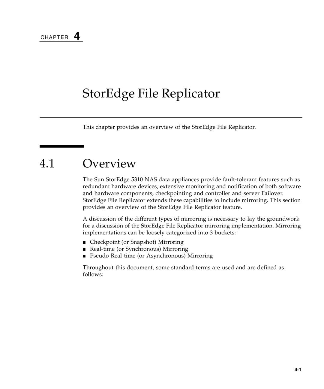 Sun Microsystems 5310 NAS manual StorEdge File Replicator, Overview 