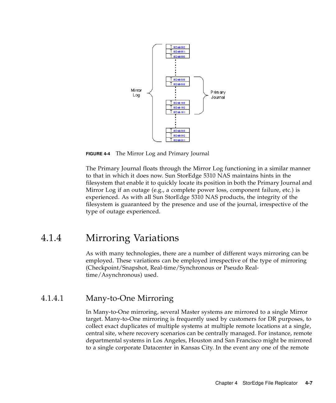 Sun Microsystems 5310 NAS manual Mirroring Variations, Many-to-One Mirroring 