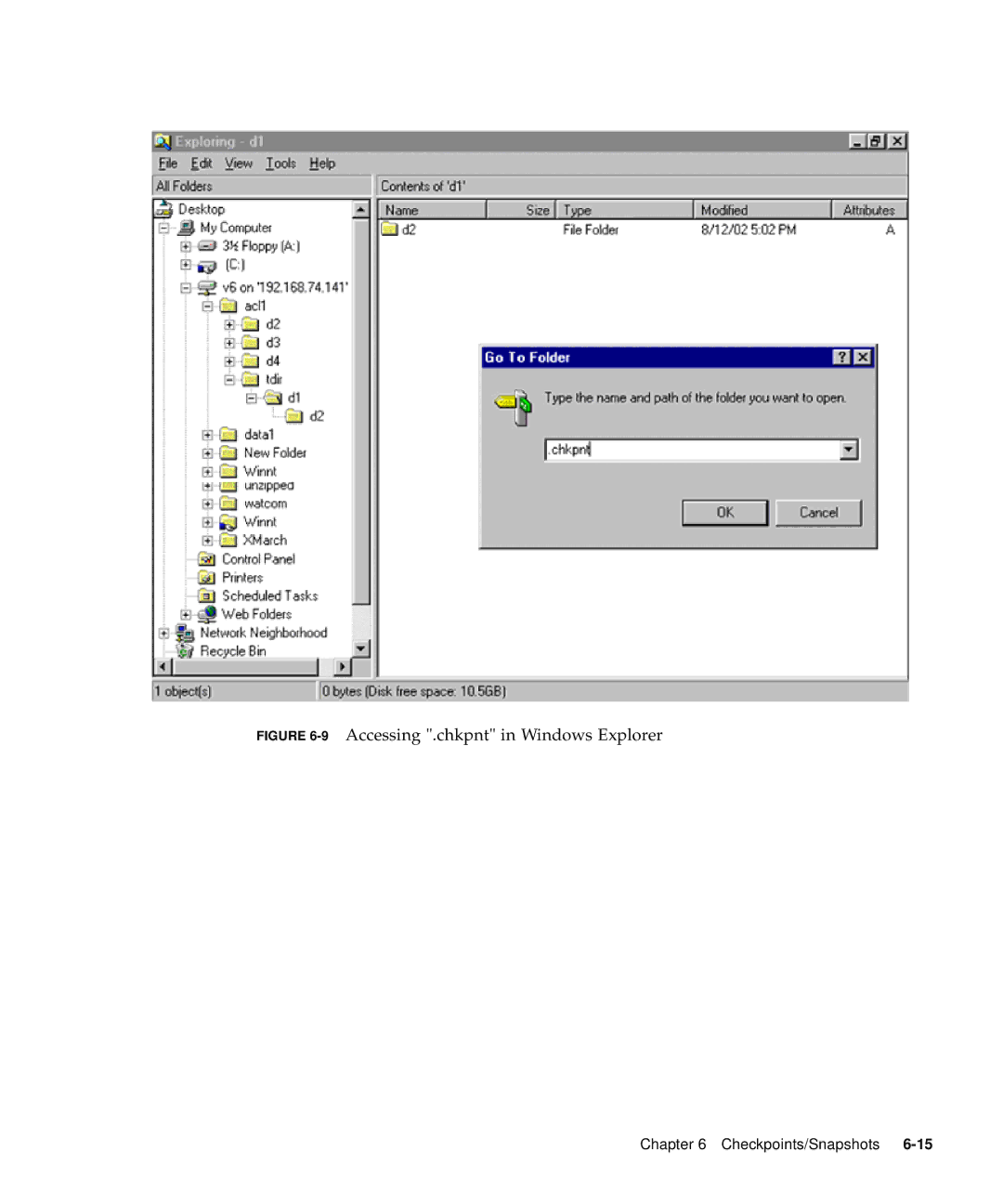 Sun Microsystems 5310 NAS manual 9Accessing .chkpnt in Windows Explorer 