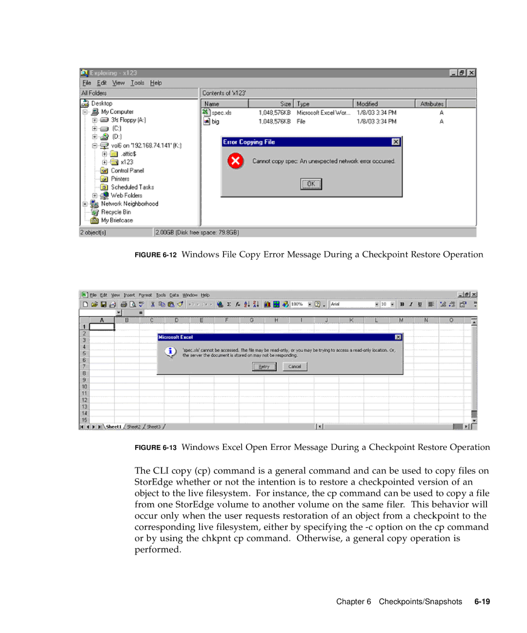 Sun Microsystems 5310 NAS manual Checkpoints/Snapshots 