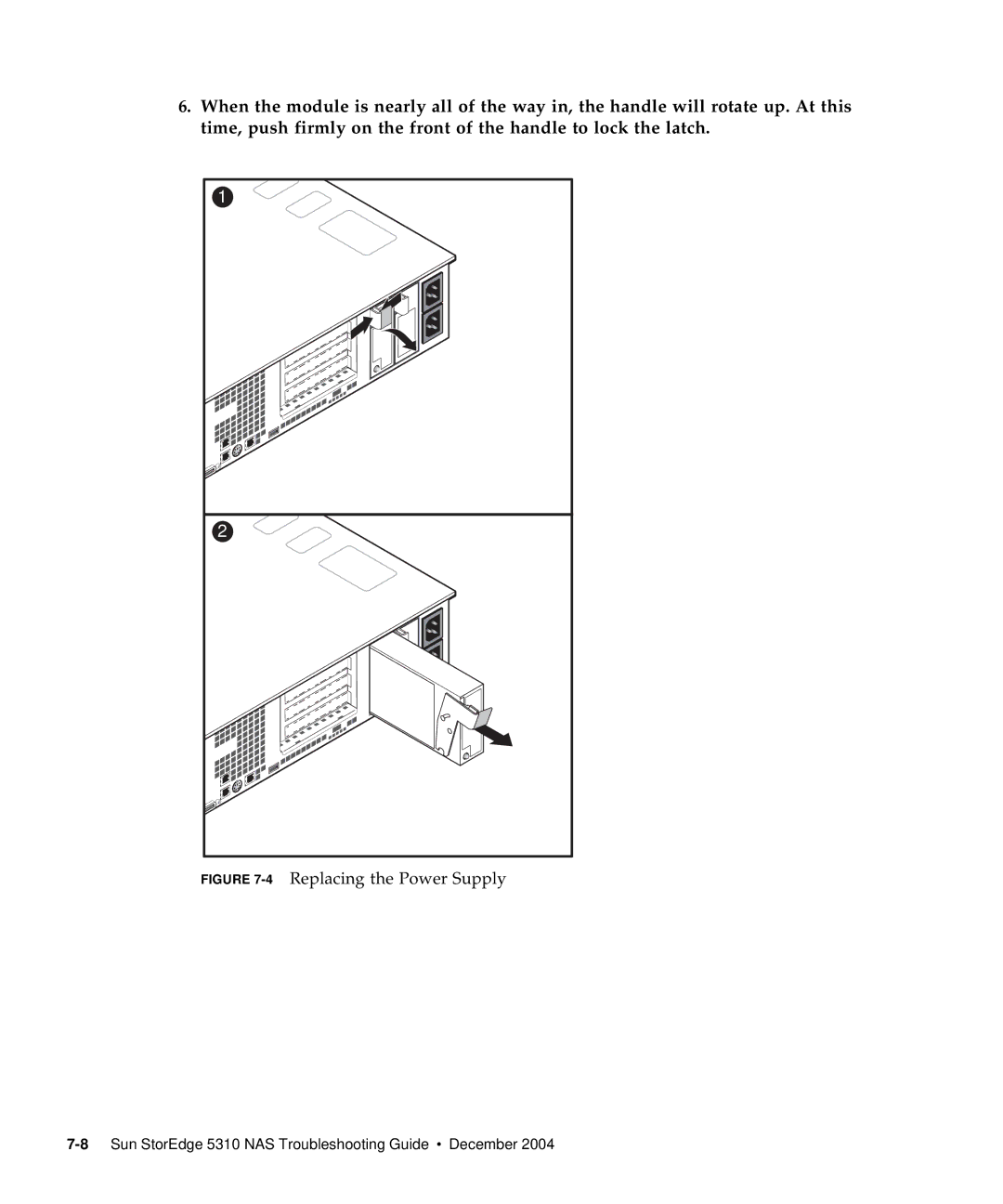 Sun Microsystems 5310 NAS manual 4Replacing the Power Supply 