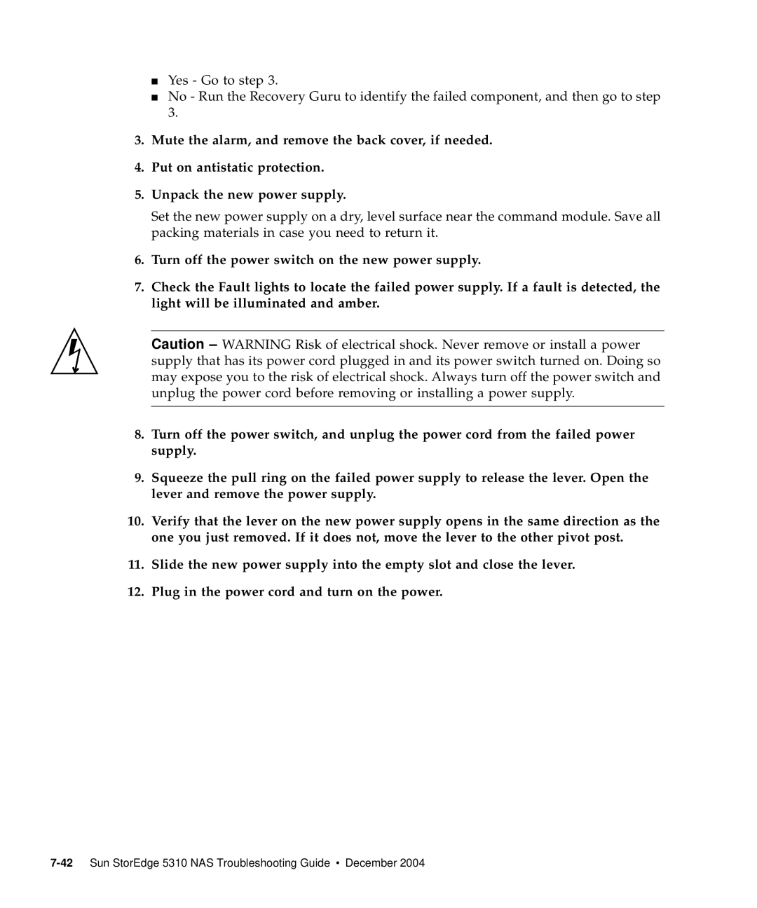 Sun Microsystems manual 42Sun StorEdge 5310 NAS Troubleshooting Guide December 