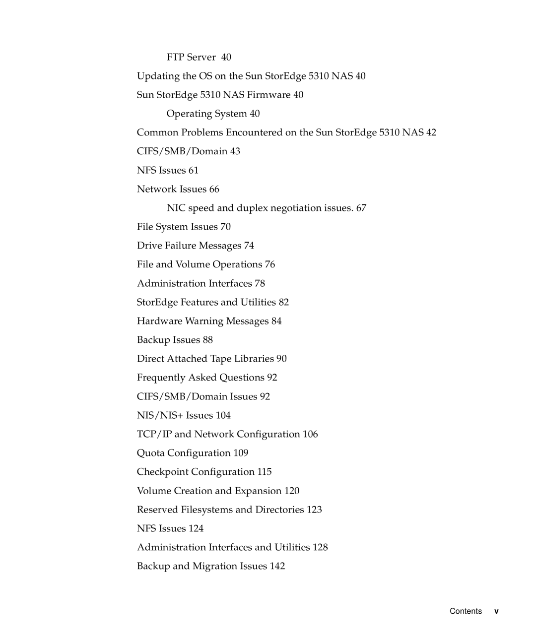 Sun Microsystems 5310 NAS manual Contents 