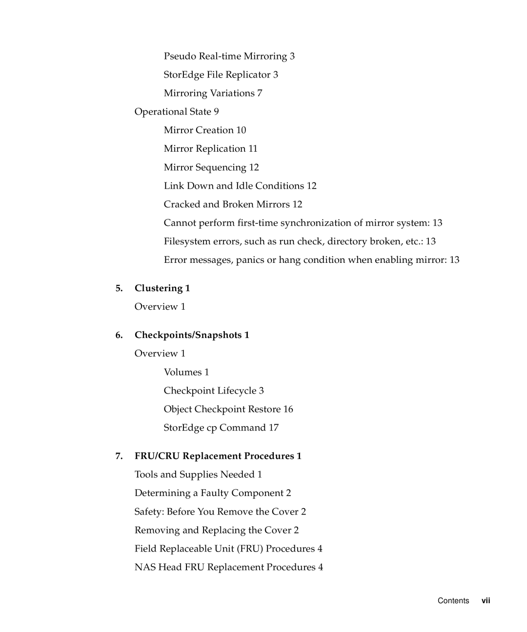 Sun Microsystems 5310 NAS manual Clustering 1 Overview Checkpoints/Snapshots 1 Overview 