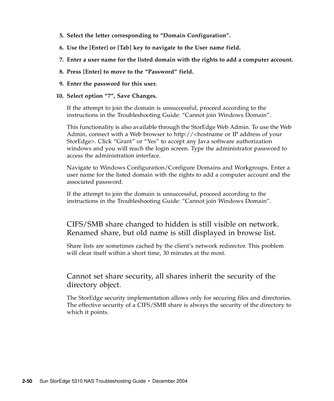 Sun Microsystems manual 50Sun StorEdge 5310 NAS Troubleshooting Guide December 