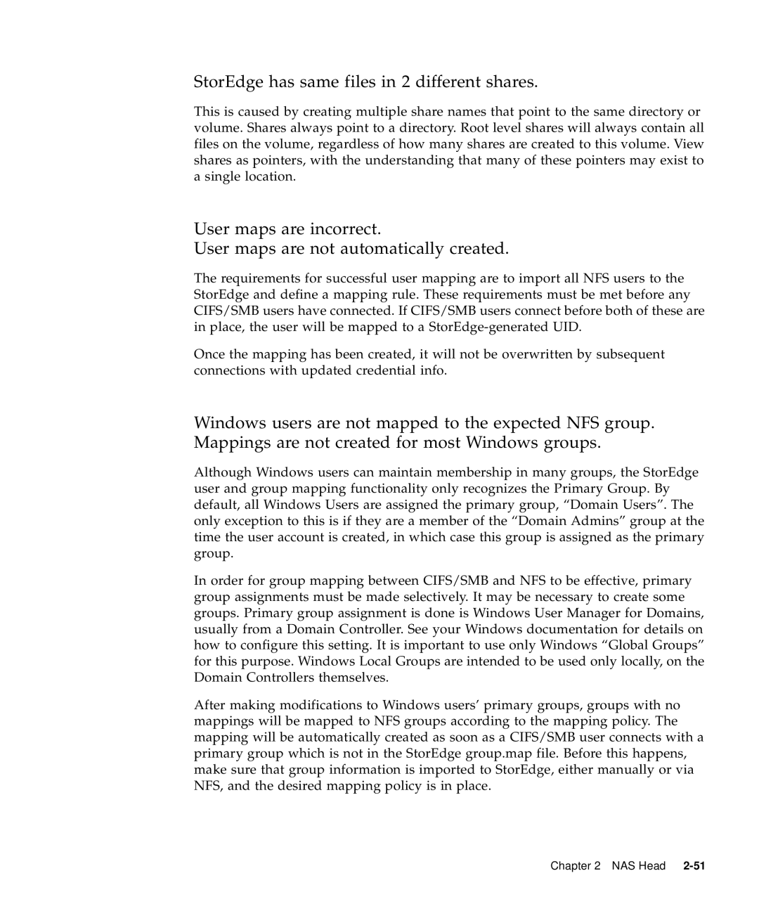 Sun Microsystems 5310 NAS manual StorEdge has same files in 2 different shares 