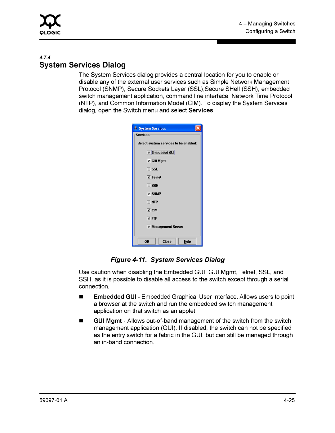 Sun Microsystems 5602 manual System Services Dialog 