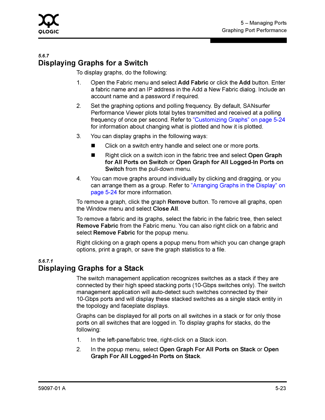 Sun Microsystems 5602 manual Displaying Graphs for a Switch, Displaying Graphs for a Stack 