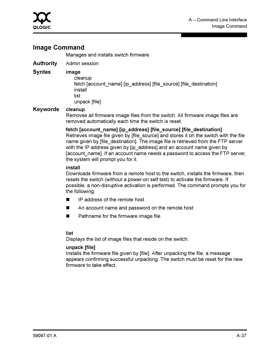 Sun Microsystems 5602 manual Image Command 