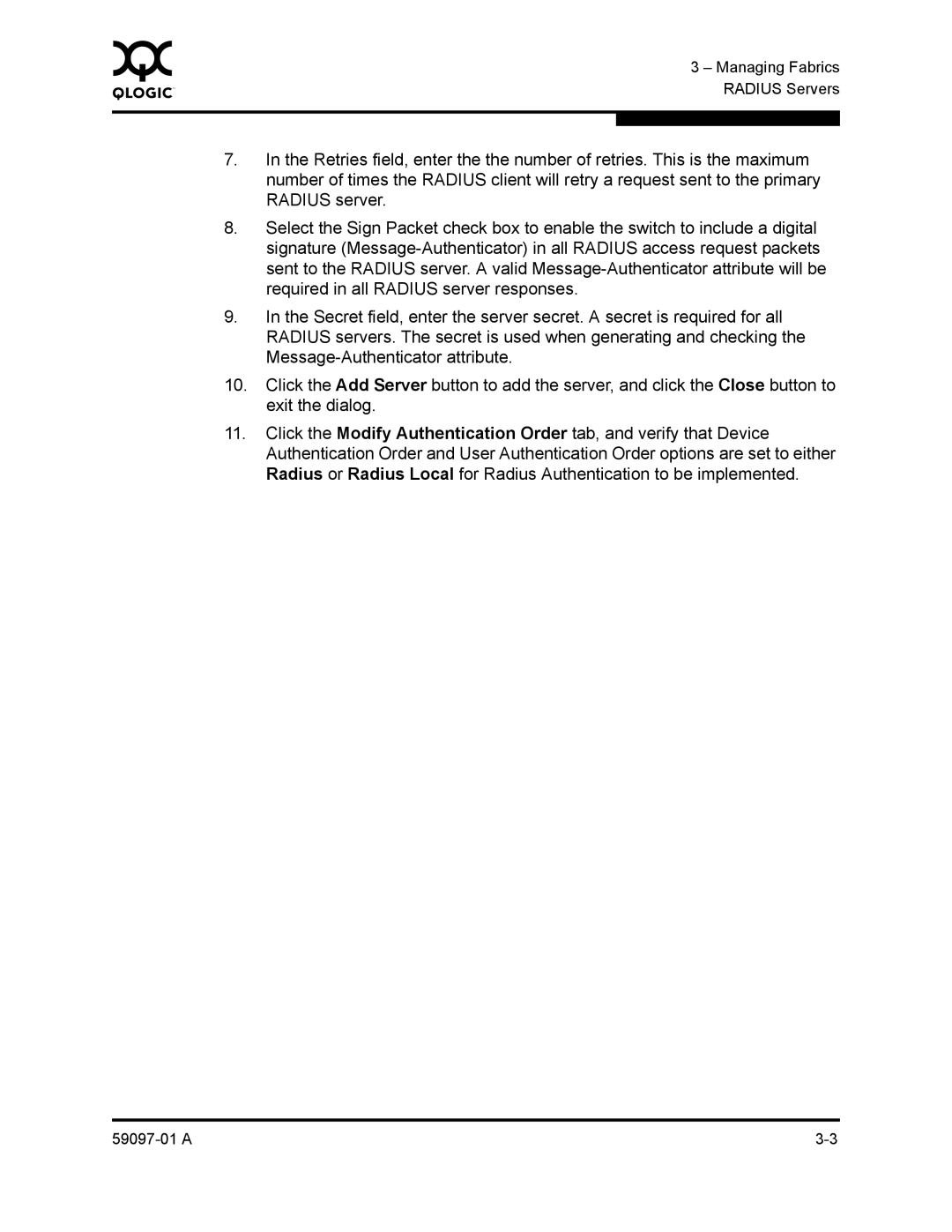 Sun Microsystems 5602 manual Managing Fabrics 