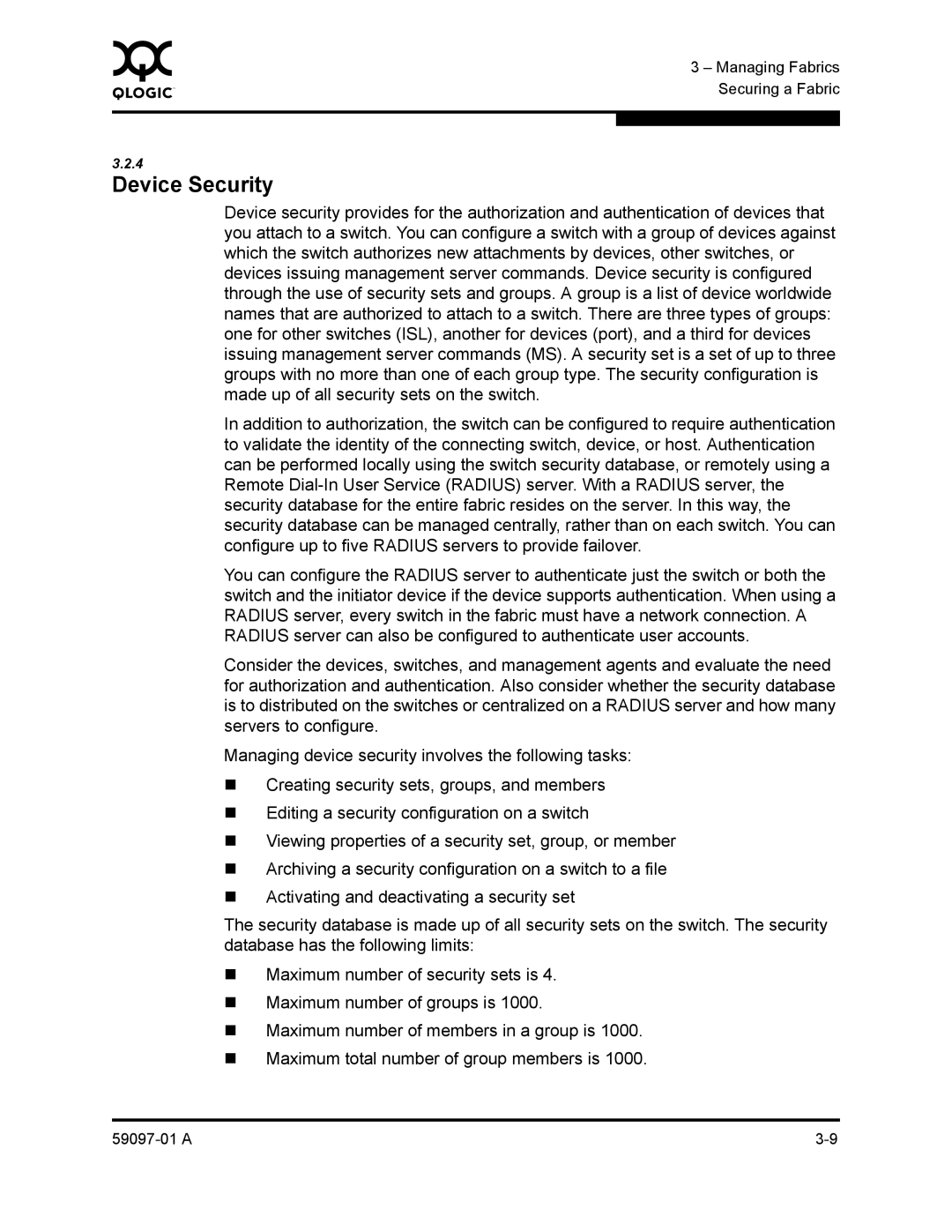 Sun Microsystems 5602 manual Device Security 