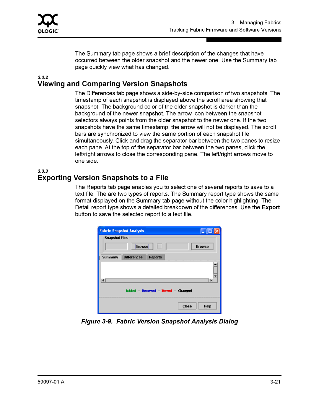 Sun Microsystems 5602 manual Viewing and Comparing Version Snapshots, Exporting Version Snapshots to a File 