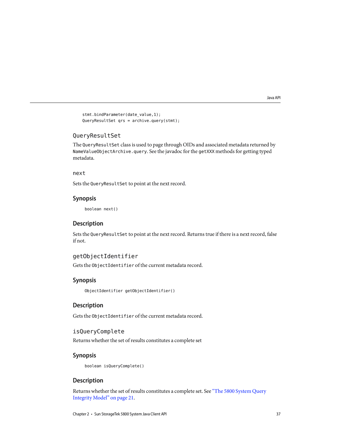 Sun Microsystems 5800 manual GetObjectIdentifier 