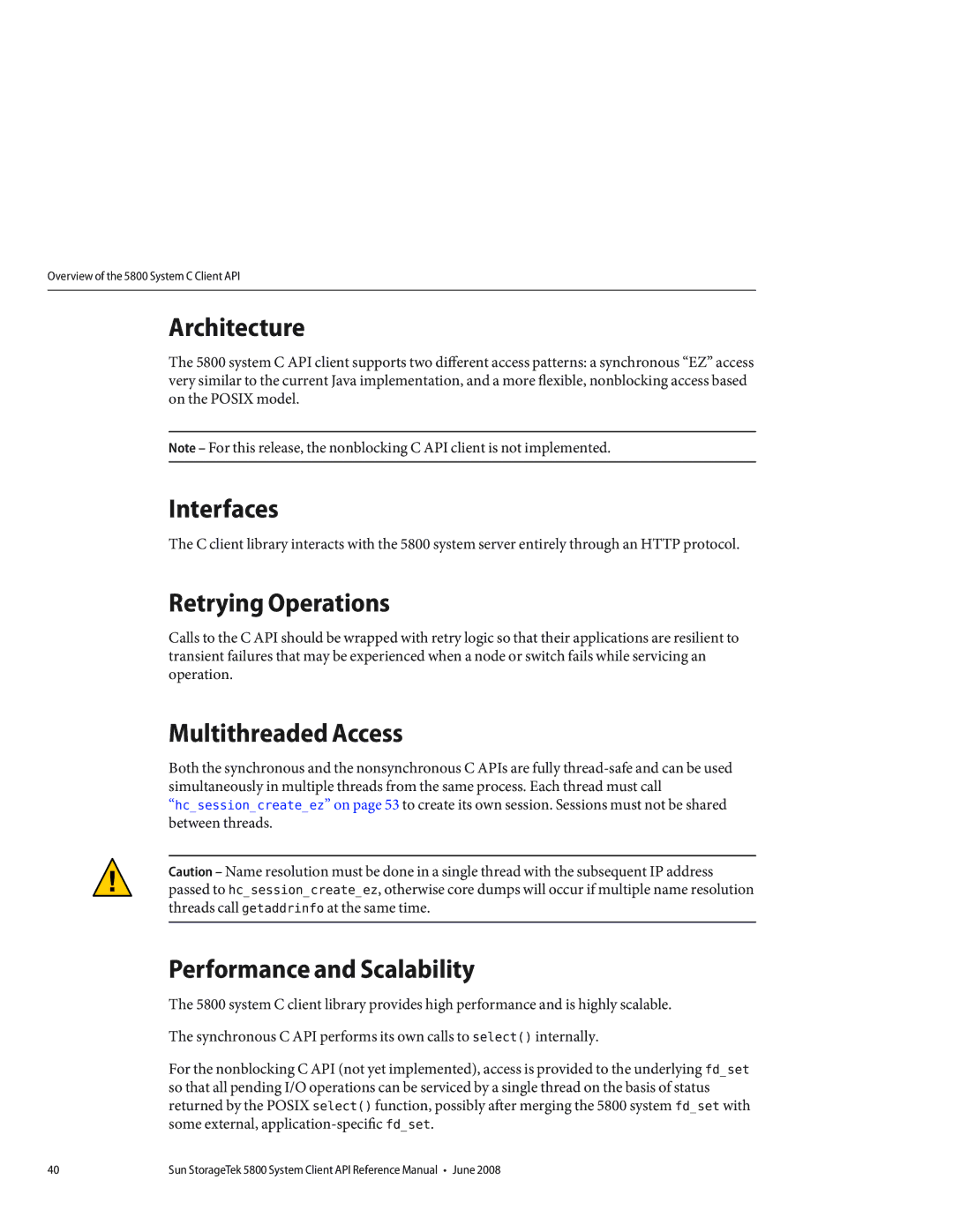 Sun Microsystems 5800 manual Architecture, Multithreaded Access 