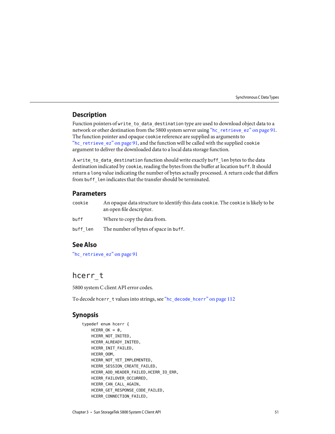 Sun Microsystems 5800 manual Hcerrt 