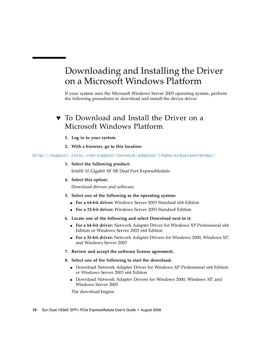 Sun Microsystems 5945532 manual Select one of the following as the operating system 