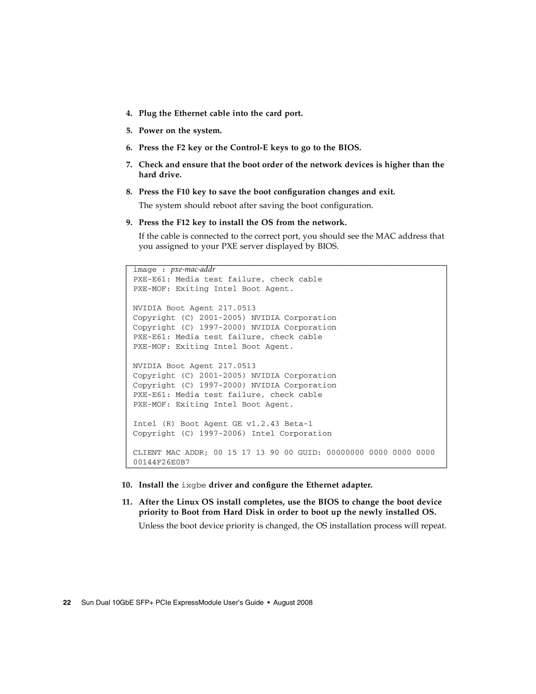 Sun Microsystems 5945532 manual Image pxe-mac-addr 