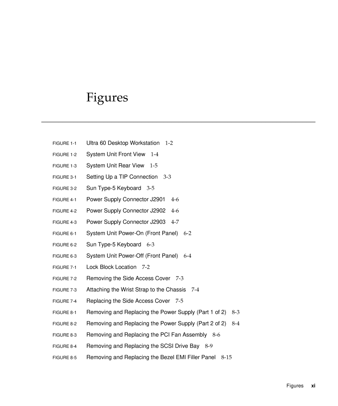 Sun Microsystems 60 service manual Figures 