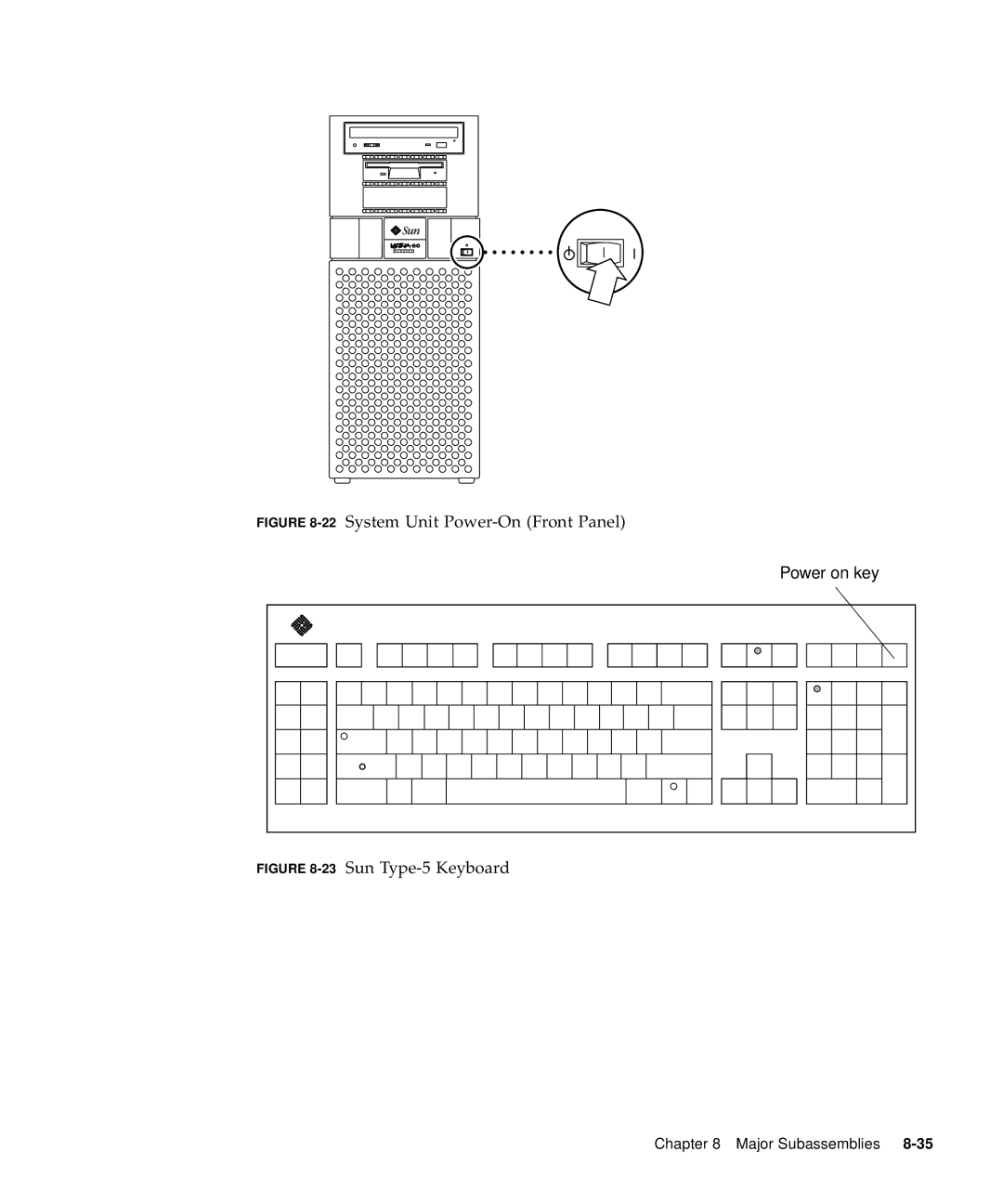 Sun Microsystems 60 service manual 22System Unit Power-On Front Panel 