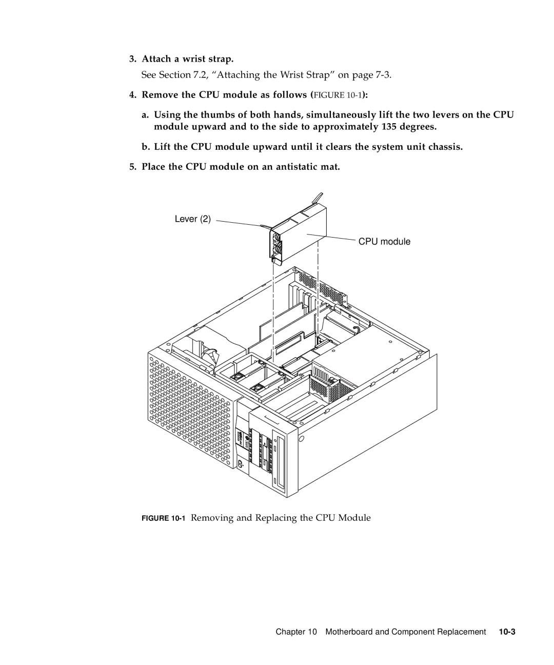 Sun Microsystems 60 service manual Attach a wrist strap 