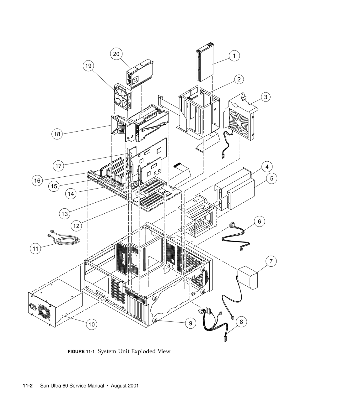 Sun Microsystems 60 service manual 1System Unit Exploded View 