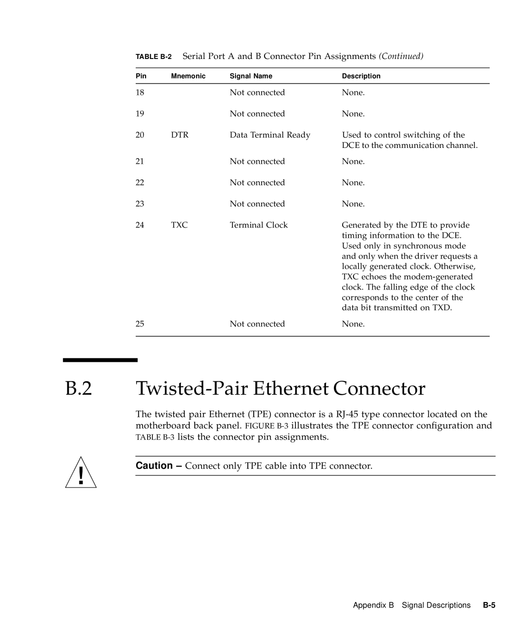 Sun Microsystems 60 service manual Twisted-Pair Ethernet Connector, Dtr 