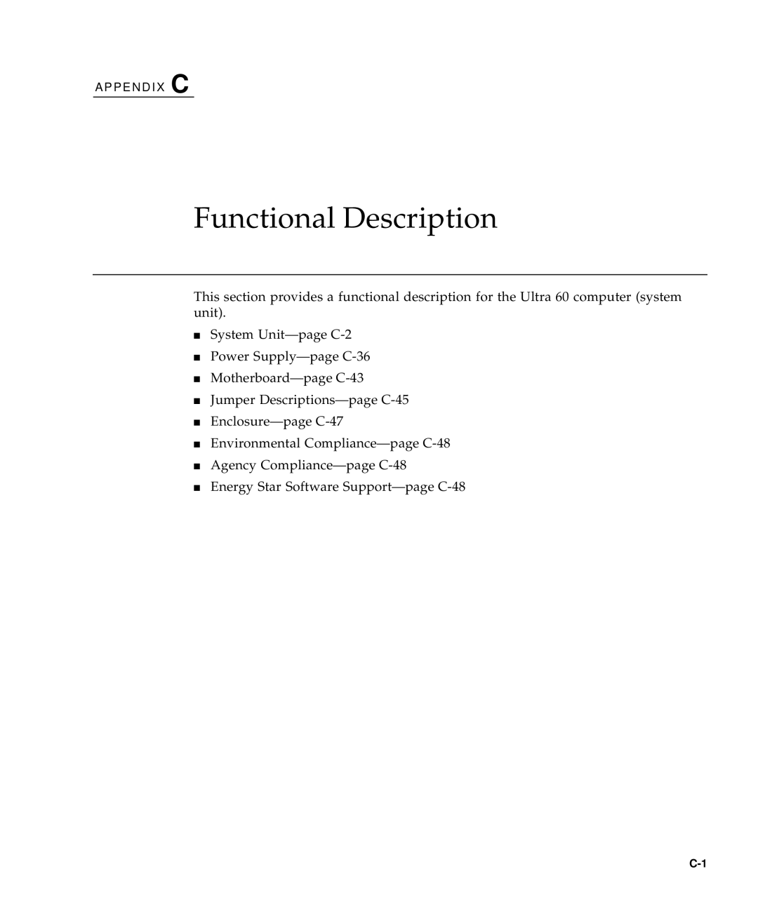 Sun Microsystems 60 service manual Functional Description 