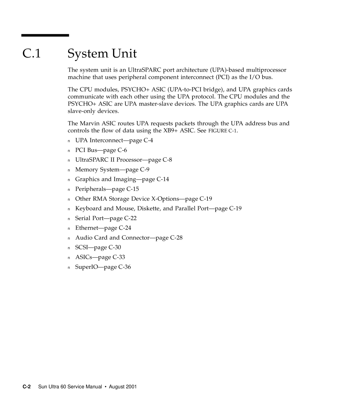 Sun Microsystems 60 service manual System Unit 