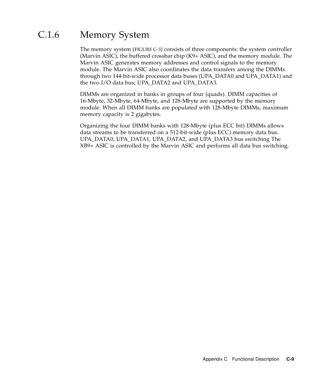 Sun Microsystems 60 service manual Memory System 