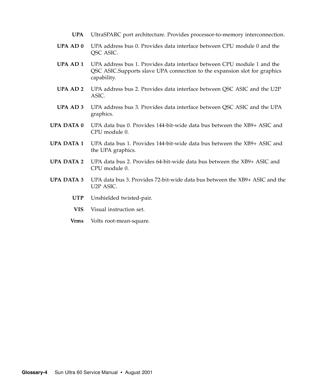 Sun Microsystems 60 service manual QSC Asic 