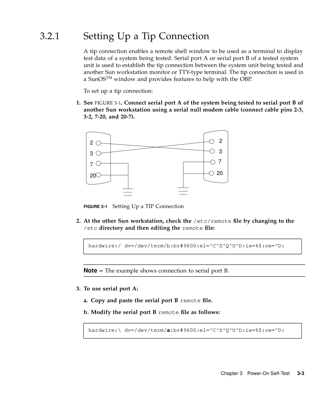 Sun Microsystems 60 service manual Setting Up a Tip Connection, 1Setting Up a TIP Connection 