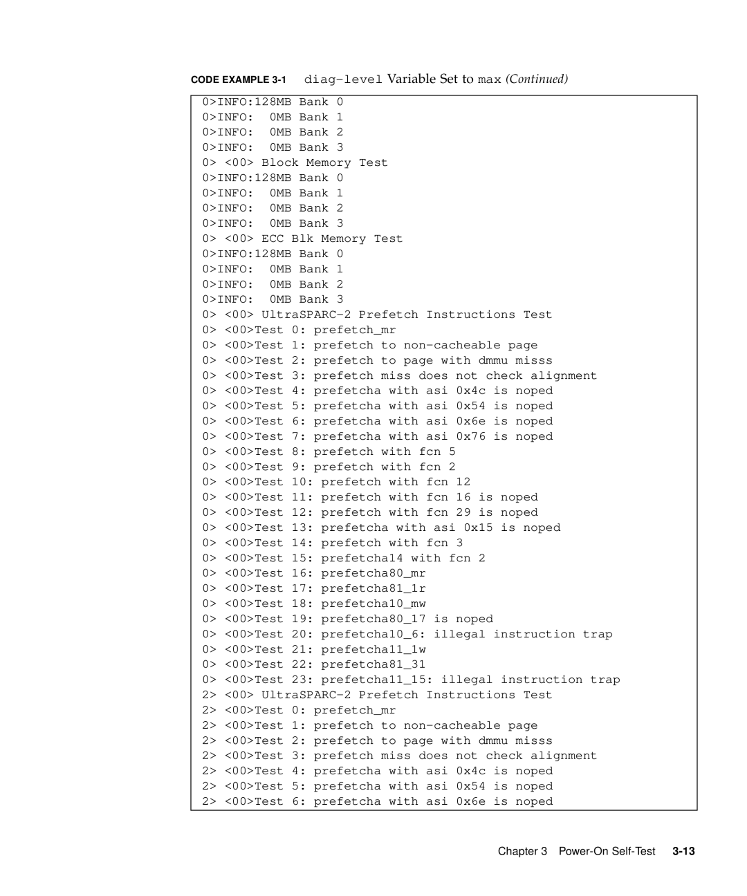 Sun Microsystems 60 service manual Power-On Self-Test 