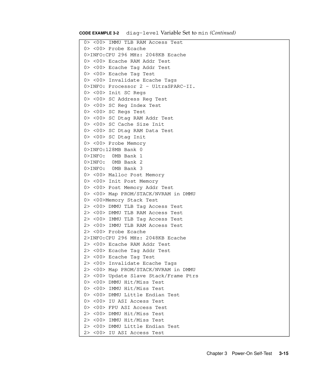 Sun Microsystems 60 service manual Power-On Self-Test 