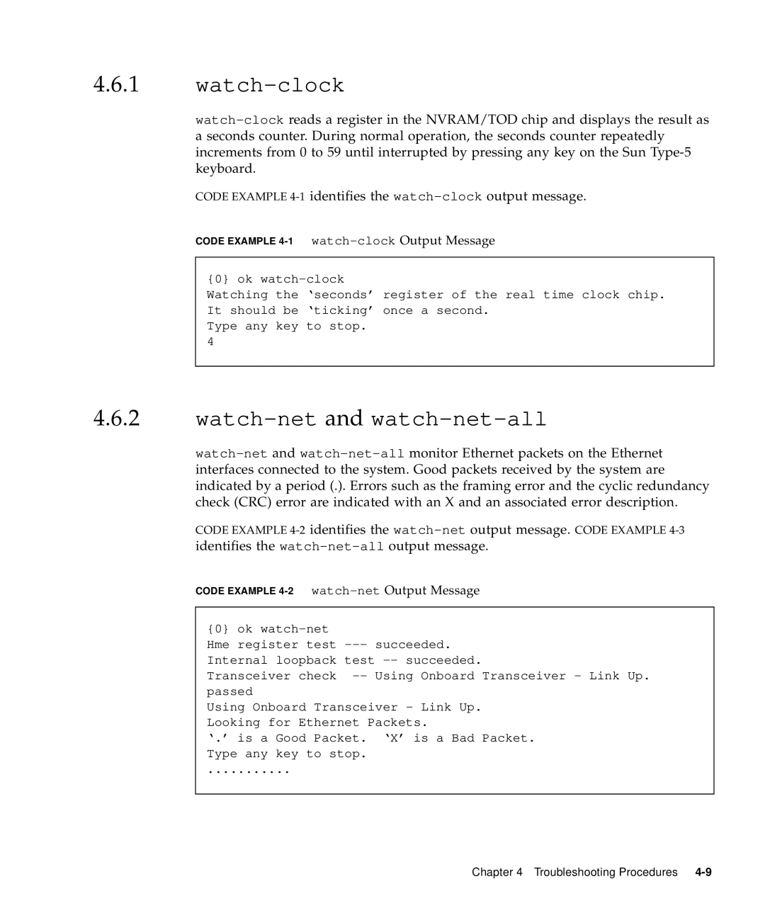 Sun Microsystems 60 service manual Watch-clock 