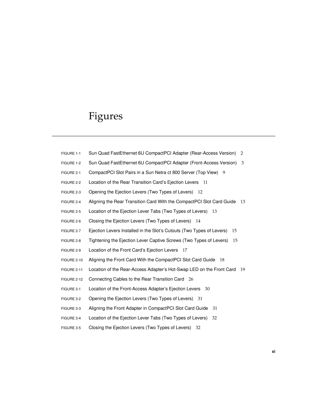 Sun Microsystems 6U manual Figures 