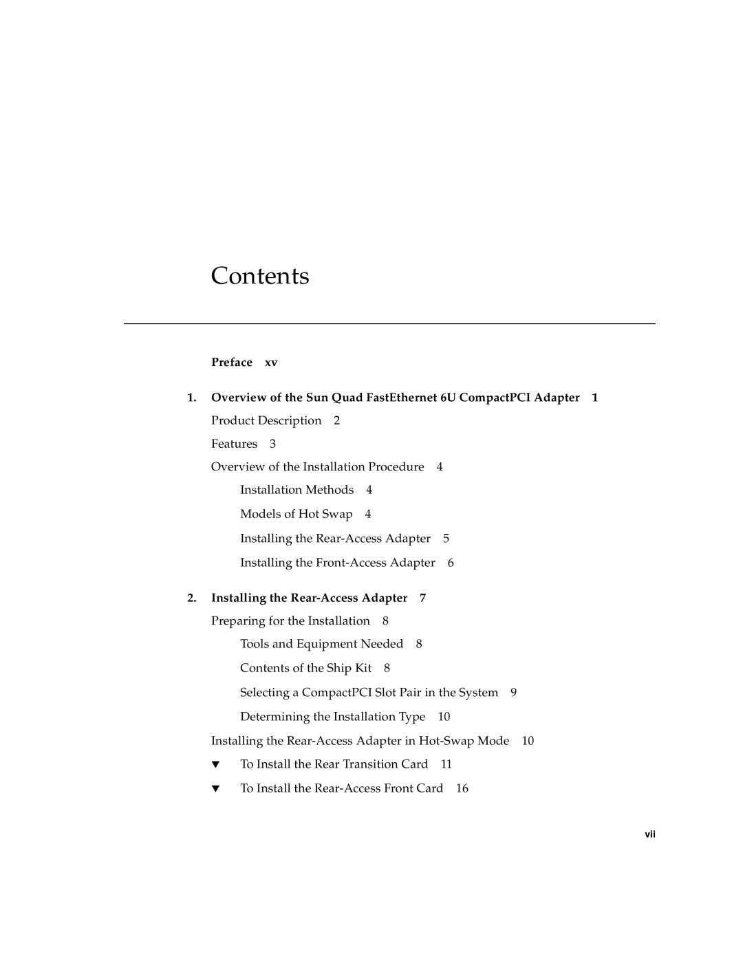 Sun Microsystems 6U manual Contents 