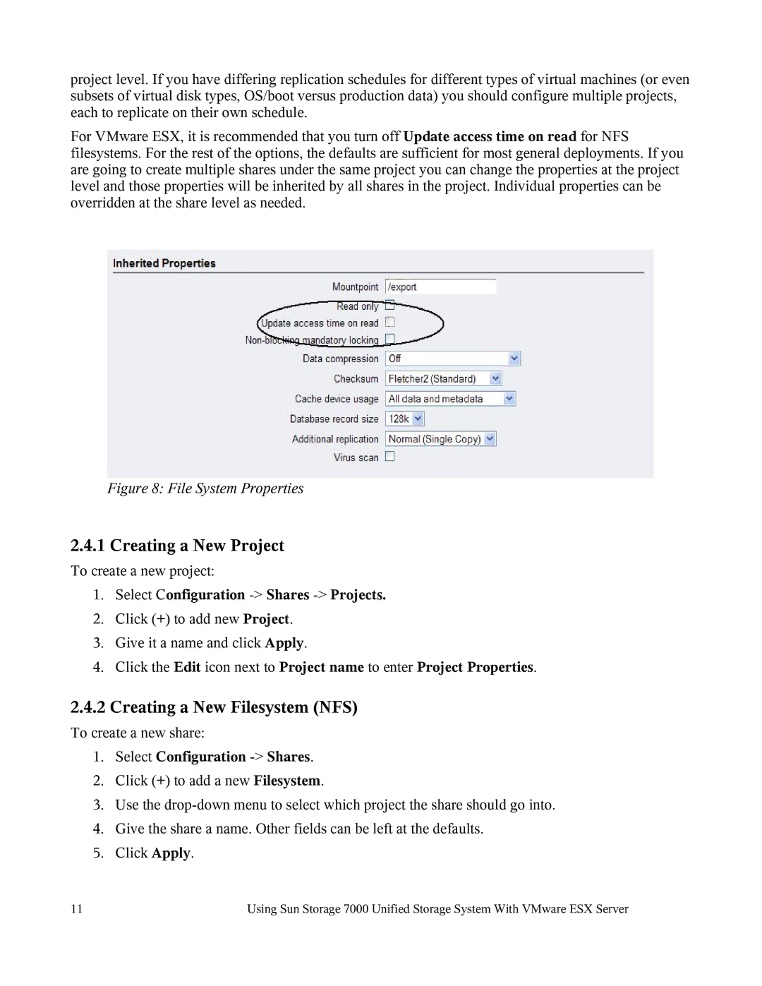 Sun Microsystems 7000 manual Select Configuration -Shares -Projects 