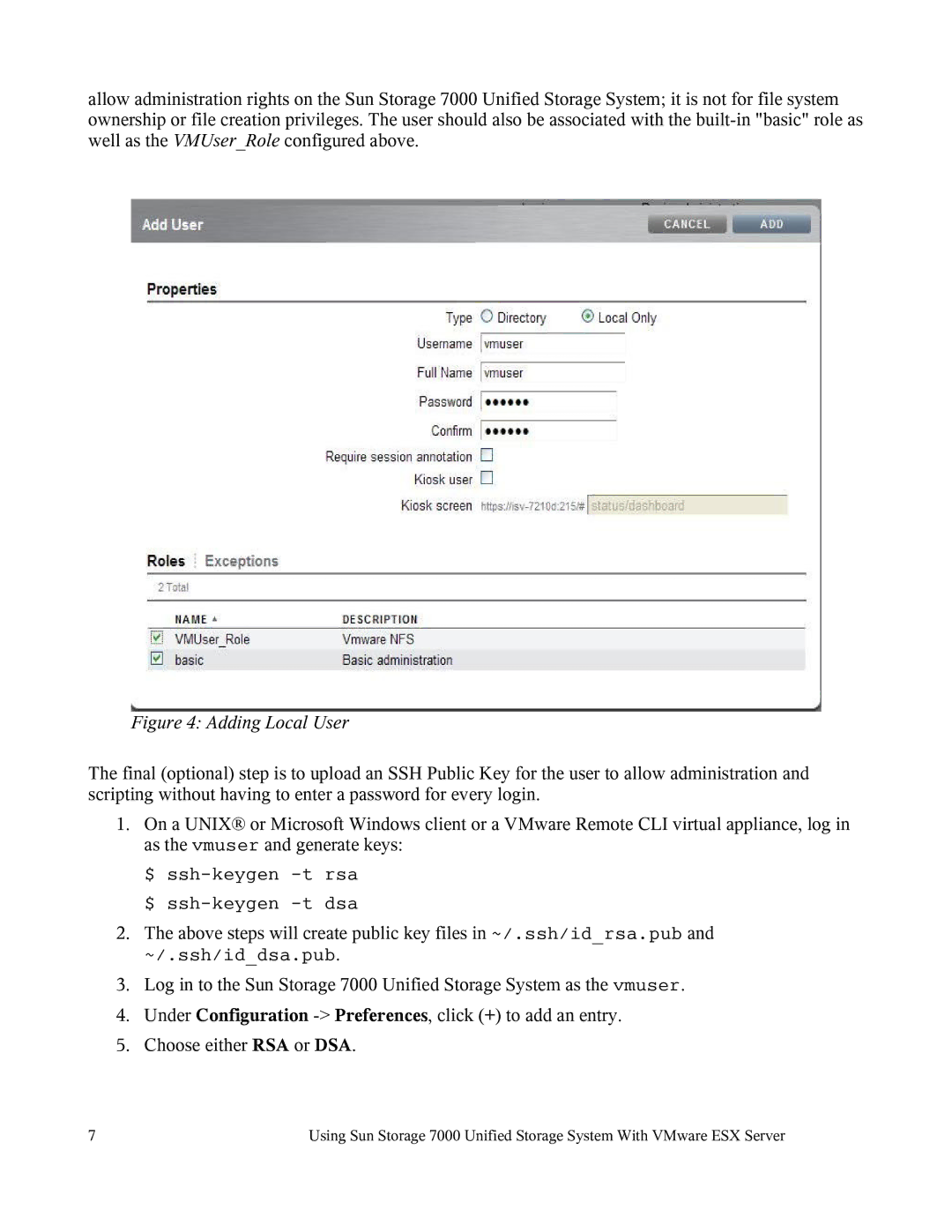 Sun Microsystems 7000 manual ~/.ssh/iddsa.pub 