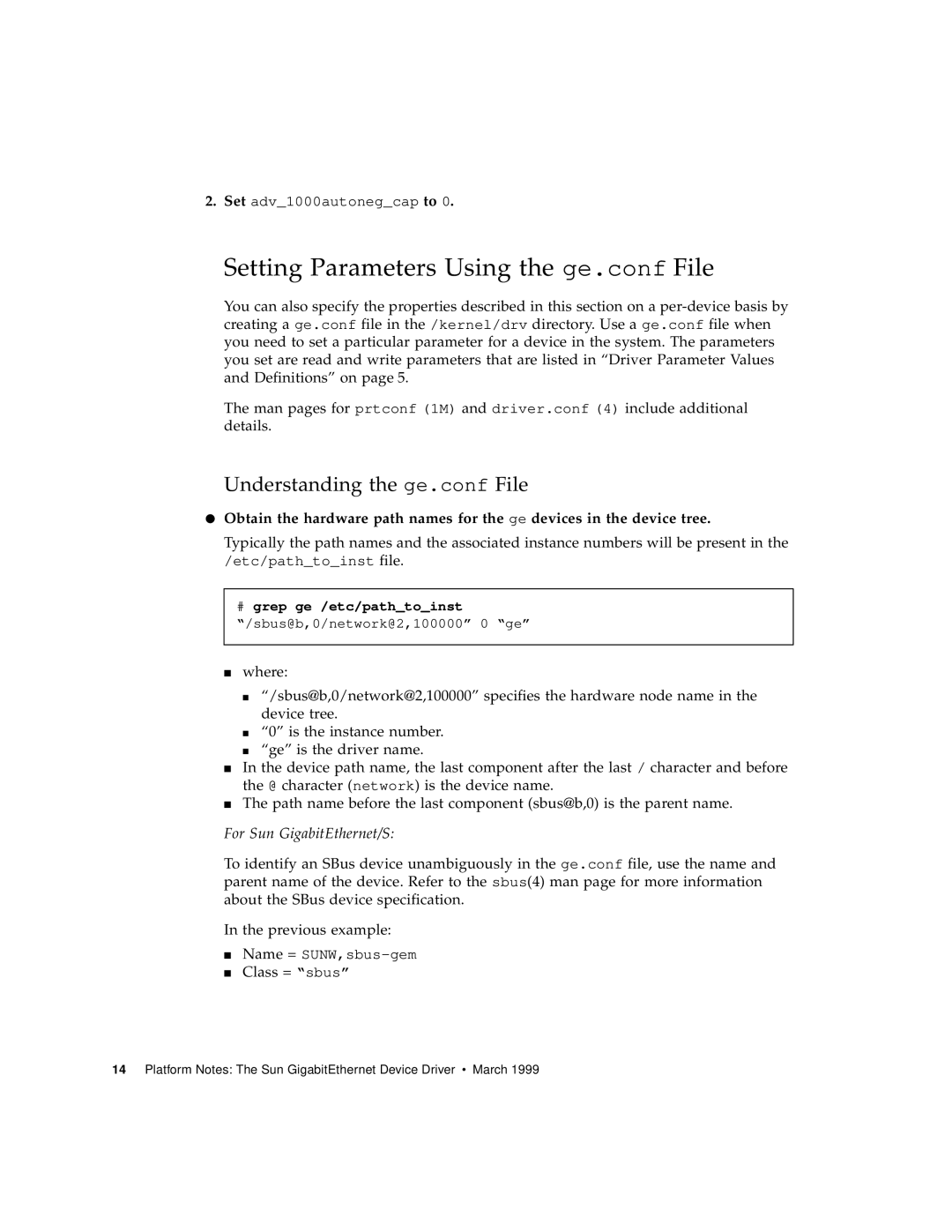 Sun Microsystems 805-7945-10 manual Setting Parameters Using the ge.conf File, Understanding the ge.conf File 