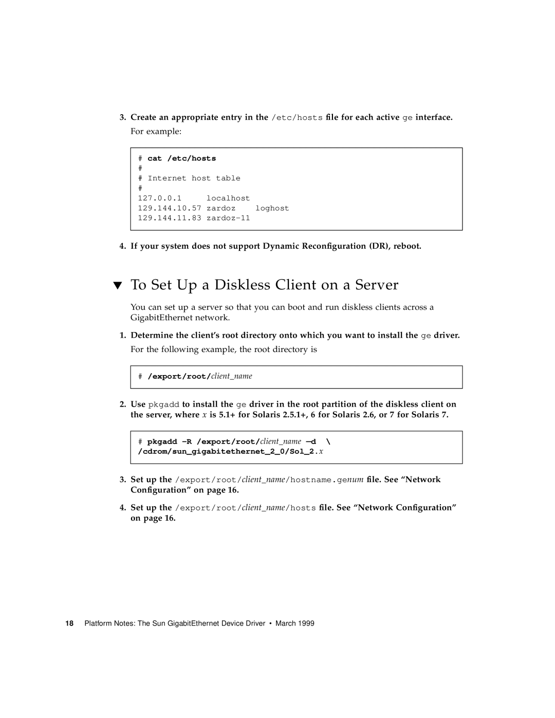 Sun Microsystems 805-7945-10 manual To Set Up a Diskless Client on a Server 