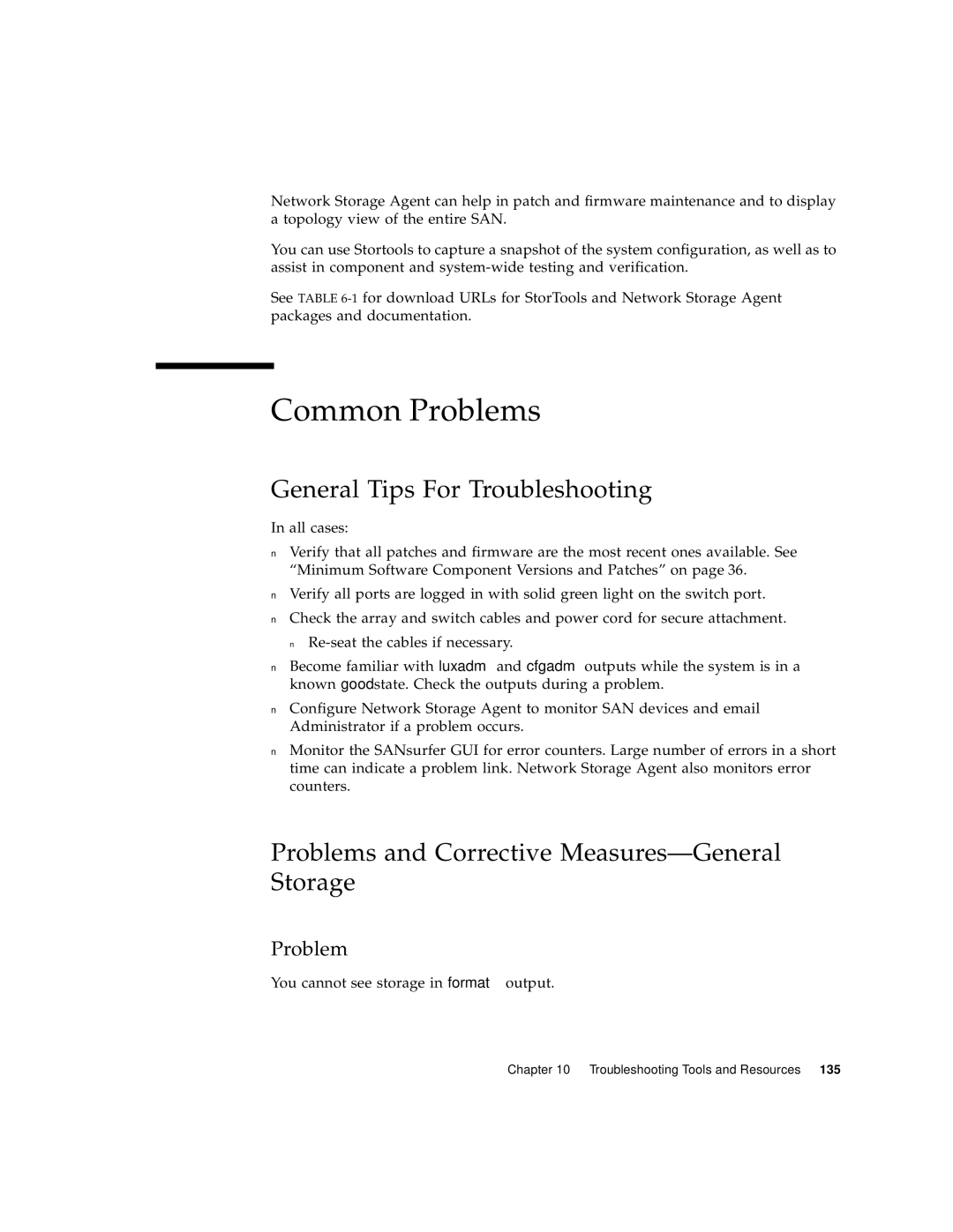 Sun Microsystems 816-0830-12 manual Common Problems, General Tips For Troubleshooting 