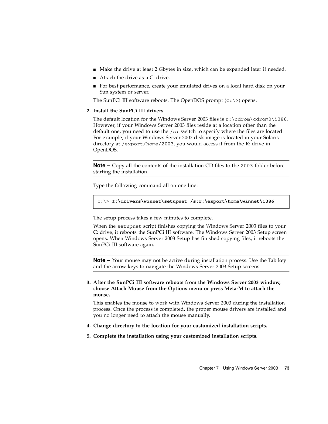 Sun Microsystems 817-3630-11 manual f\drivers\winnet\setupnet /sr\export\home\winnet\i386 