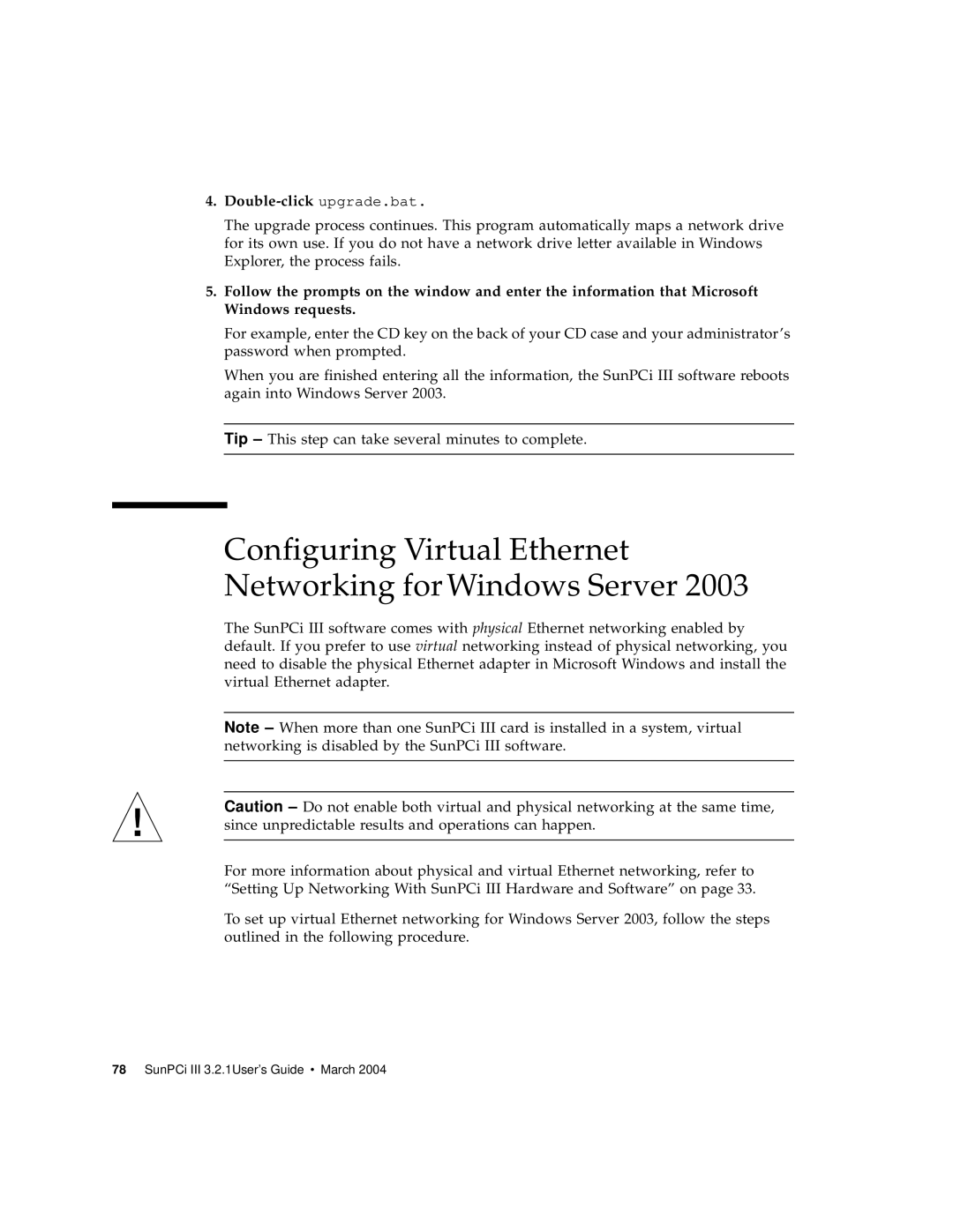 Sun Microsystems 817-3630-11 manual Configuring Virtual Ethernet Networking for Windows Server 