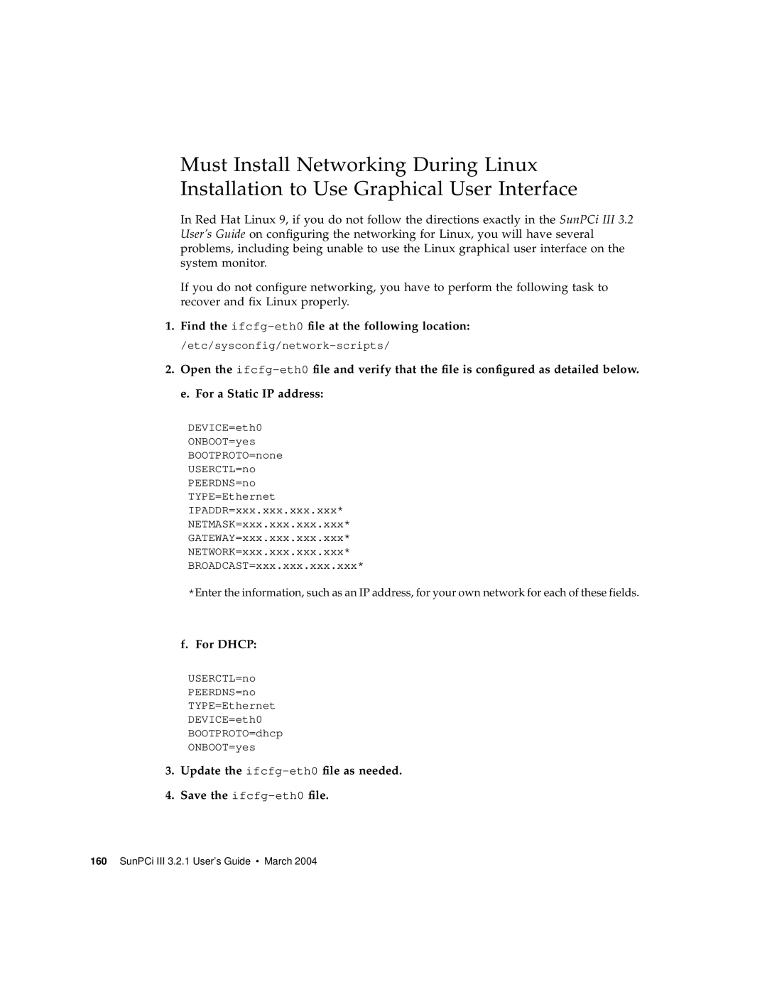 Sun Microsystems 817-3630-11 manual Find the ifcfg-eth0file at the following location, For Dhcp 