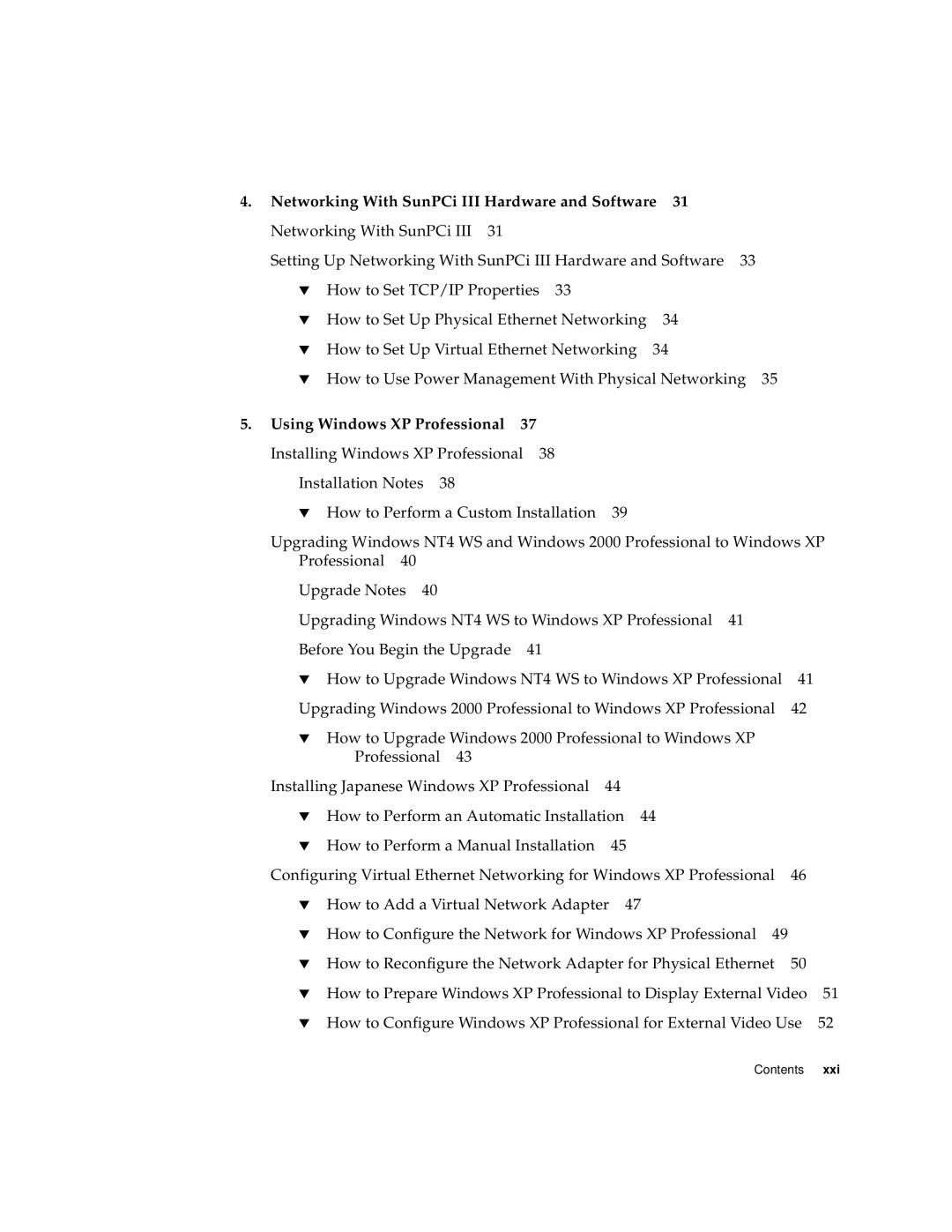 Sun Microsystems 817-3630-11 manual Networking With SunPCi III Hardware and Software, Using Windows XP Professional 