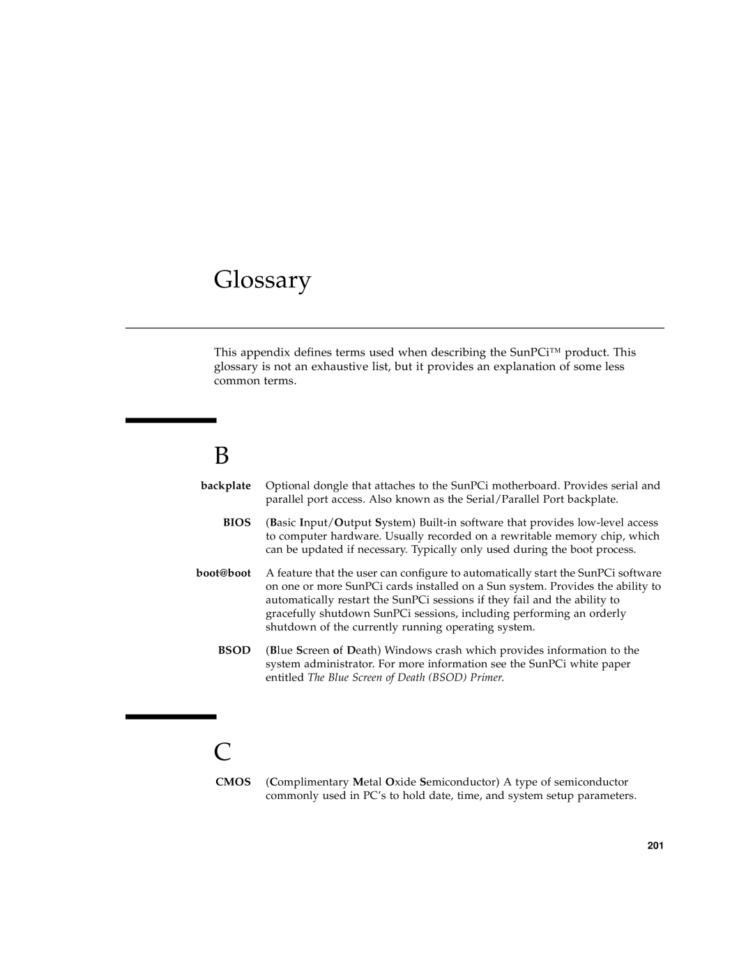 Sun Microsystems 817-3630-11 manual Glossary 