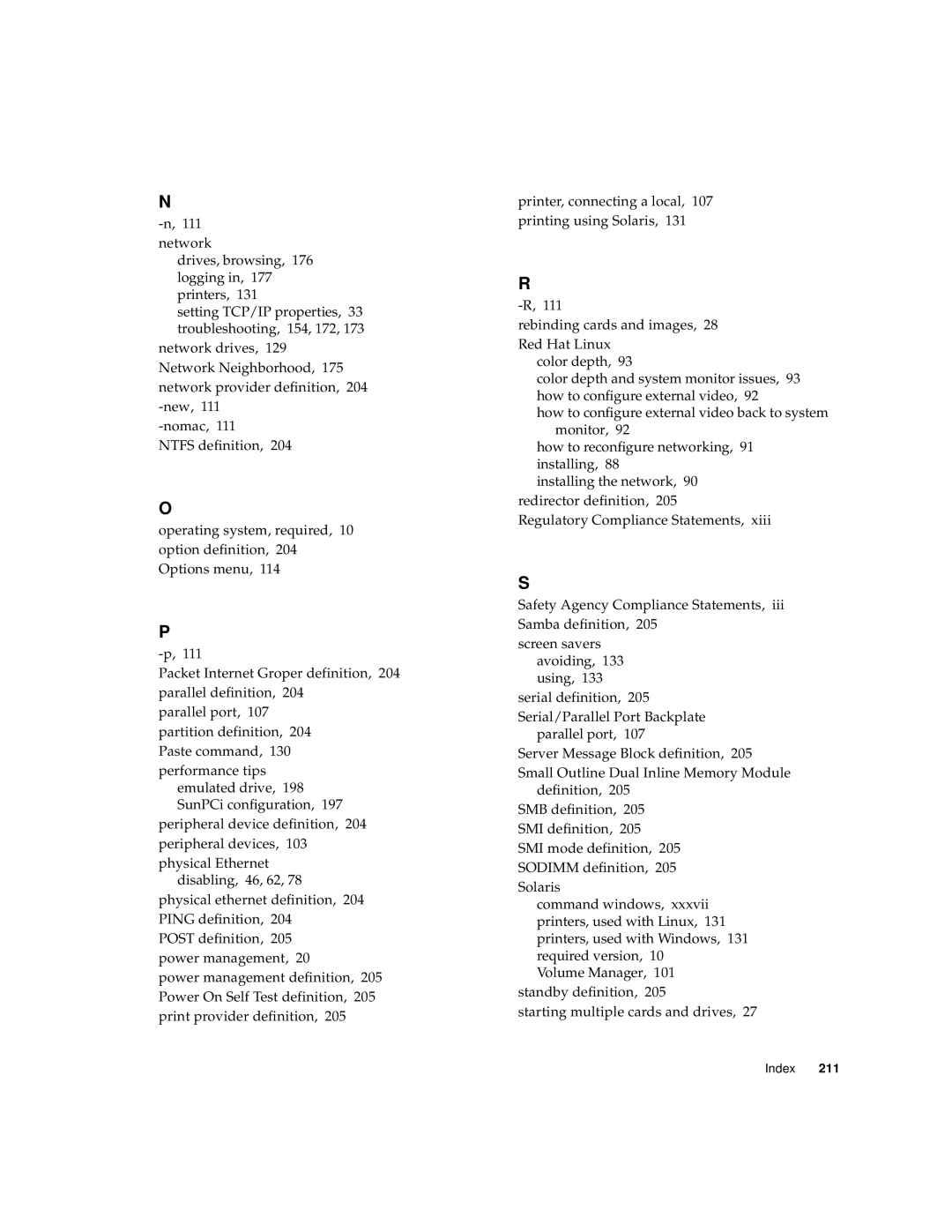 Sun Microsystems 817-3630-11 manual Index 